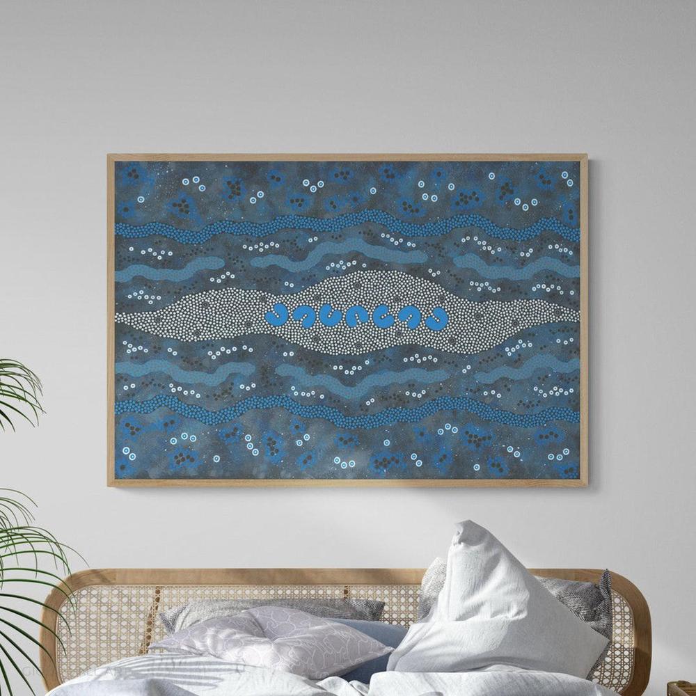 Seven Sisters, Acrylic on Canvas, 60x89cm, By Heath Tjangala Ramzan , Original Artwork-by-Gioia Wall Art-original art-Gioia