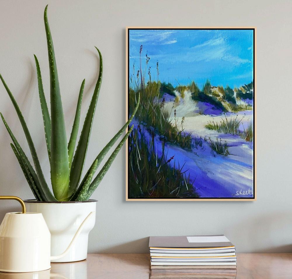 Shadows on the Dunes-by-Claire Skeet-original art-Gioia