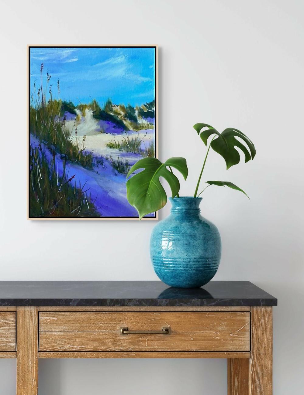 Shadows on the Dunes-by-Claire Skeet-original art-Gioia