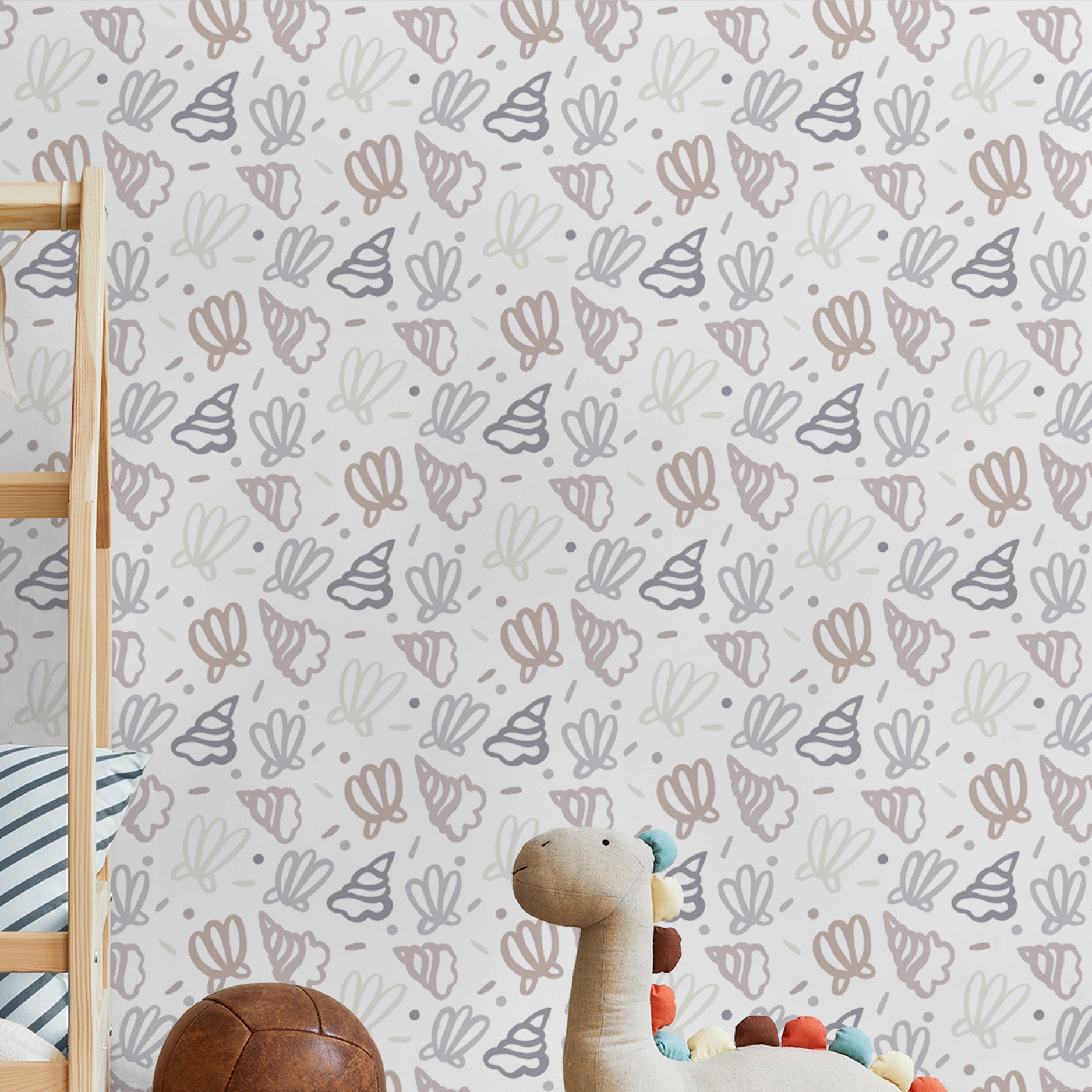 Shells Doodles-wallpaper-eco-friendly-easy-removal-Gioia Wall Art-2