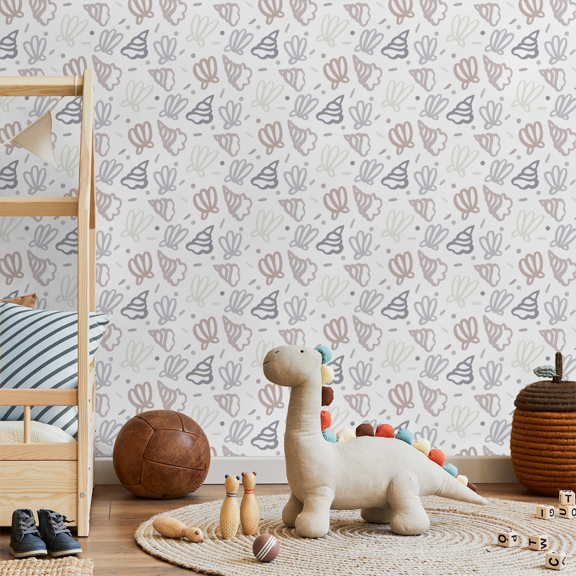 Shells Doodles-wallpaper-eco-friendly-easy-removal-Gioia Wall Art-5