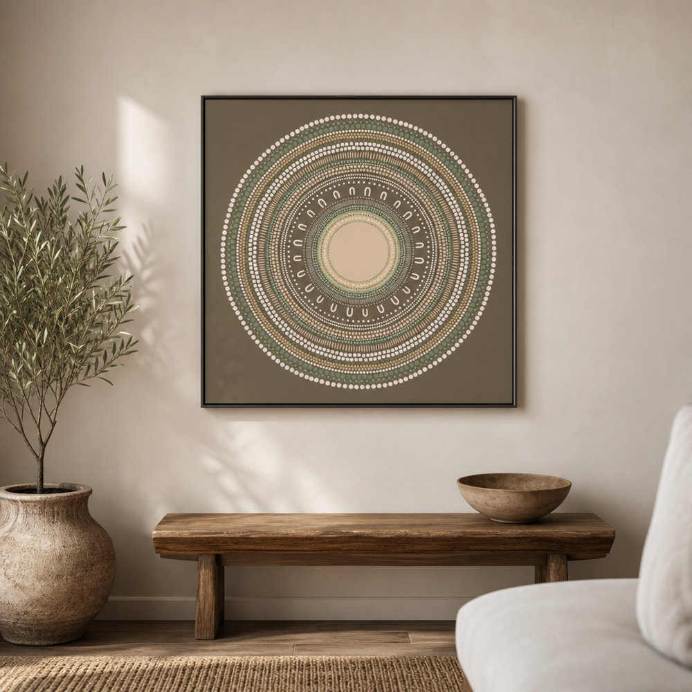 Yarning Circle Gathering, Olive tone, Style E