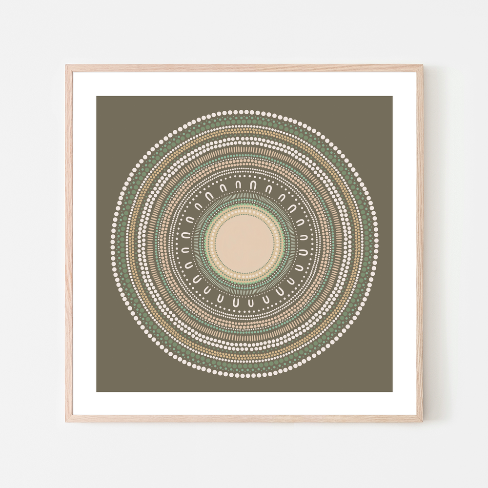 Yarning Circle Gathering, Olive tone, Style E