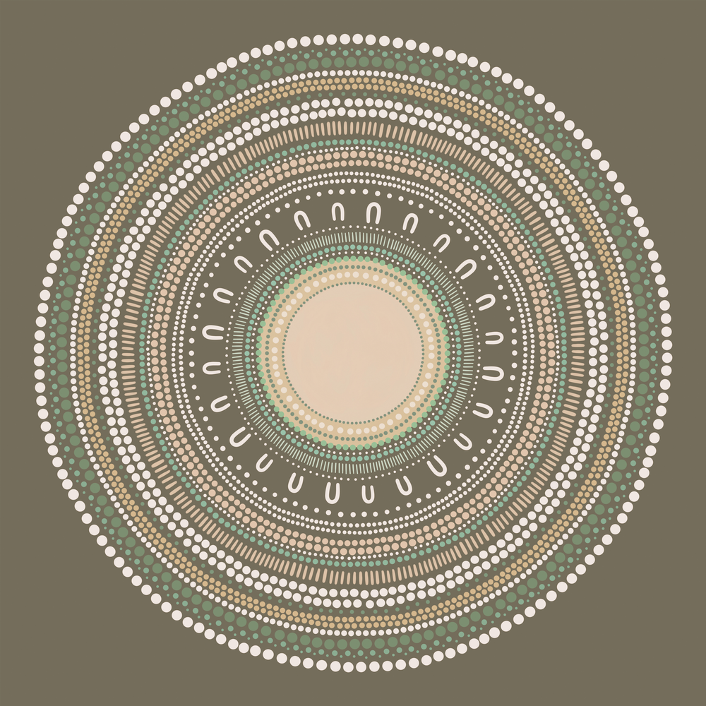 Yarning Circle Gathering, Olive tone, Style E