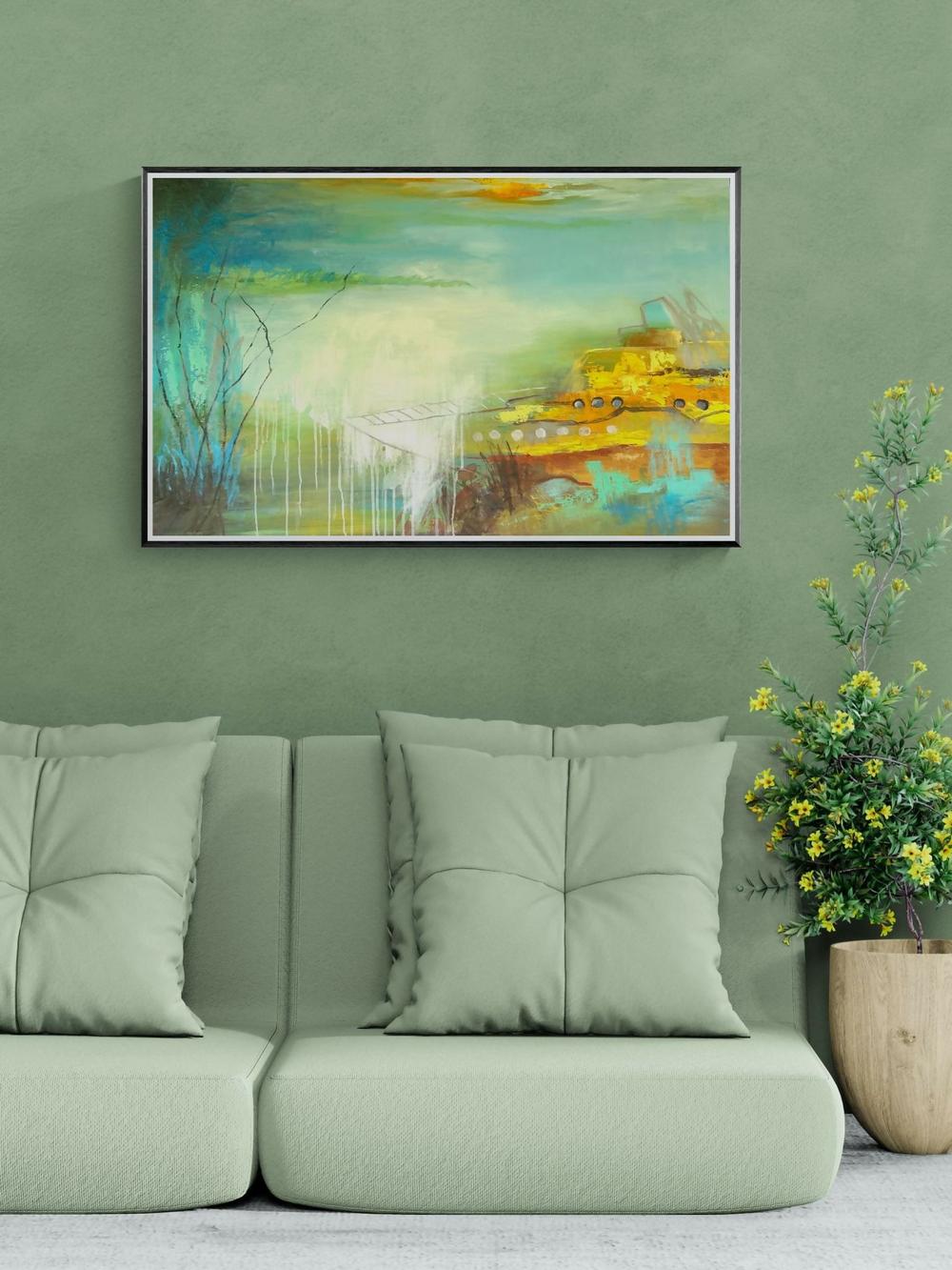 Ship of Hope coming into Dock-by-Astrid Dahl Original Art-original art-Gioia
