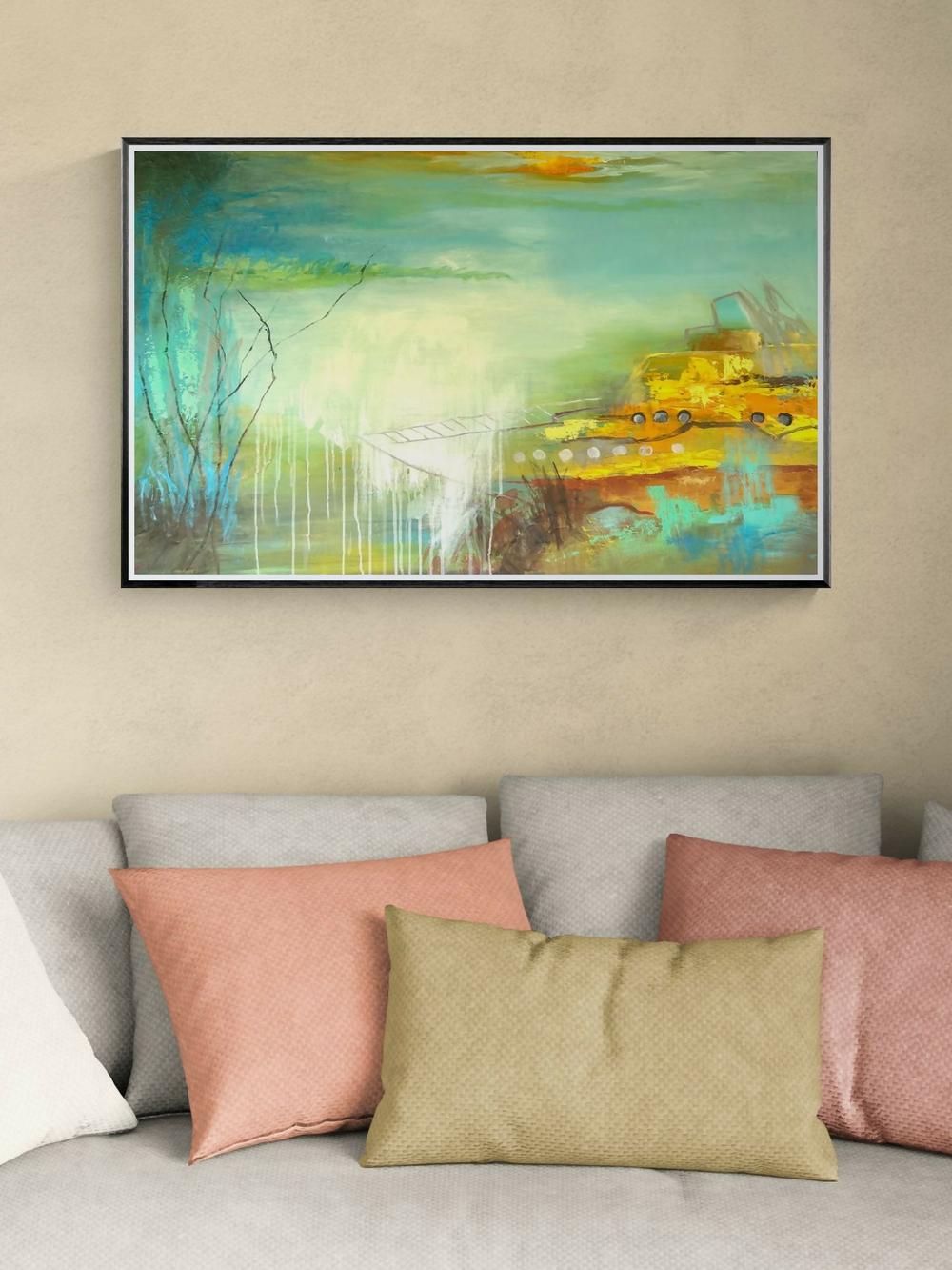 Ship of Hope coming into Dock-by-Astrid Dahl Original Art-original art-Gioia