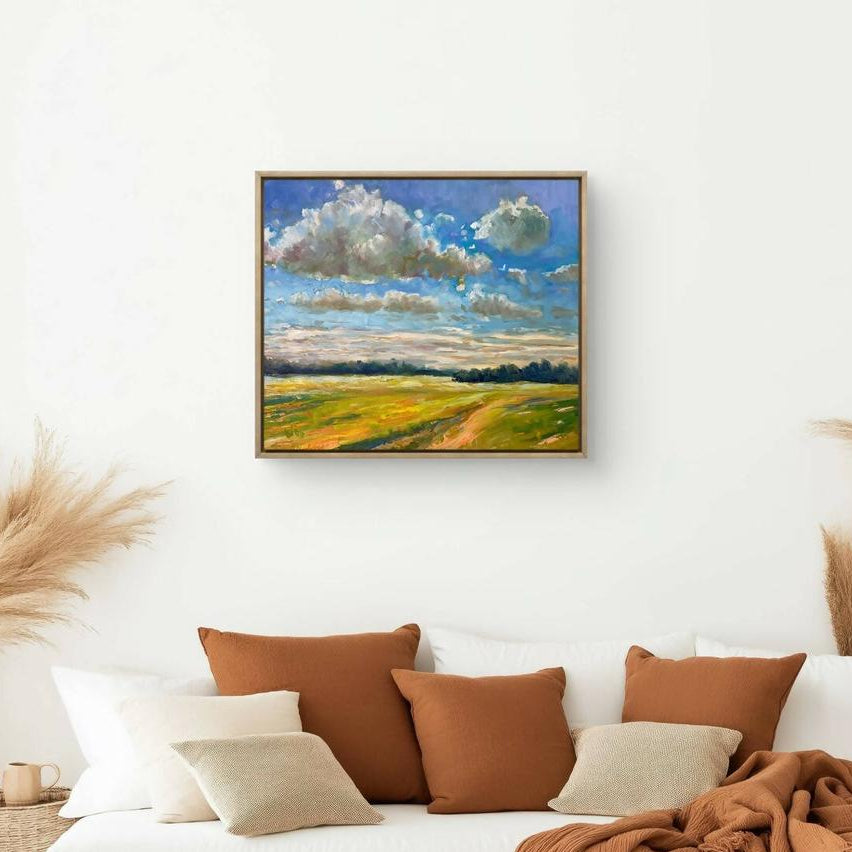Sky Over Yellow Field-by-Vasily Kulchenko-original art-Gioia