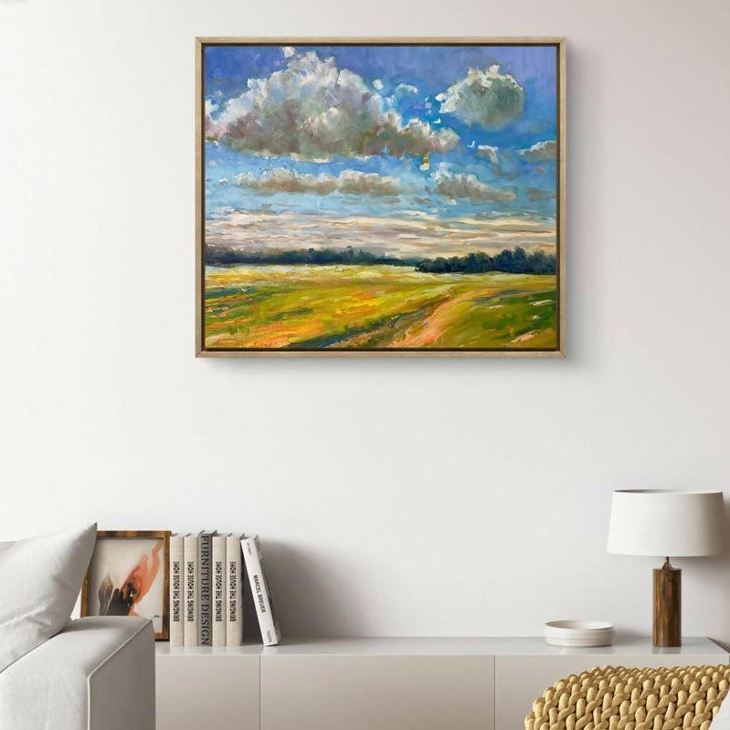 Sky Over Yellow Field-by-Vasily Kulchenko-original art-Gioia