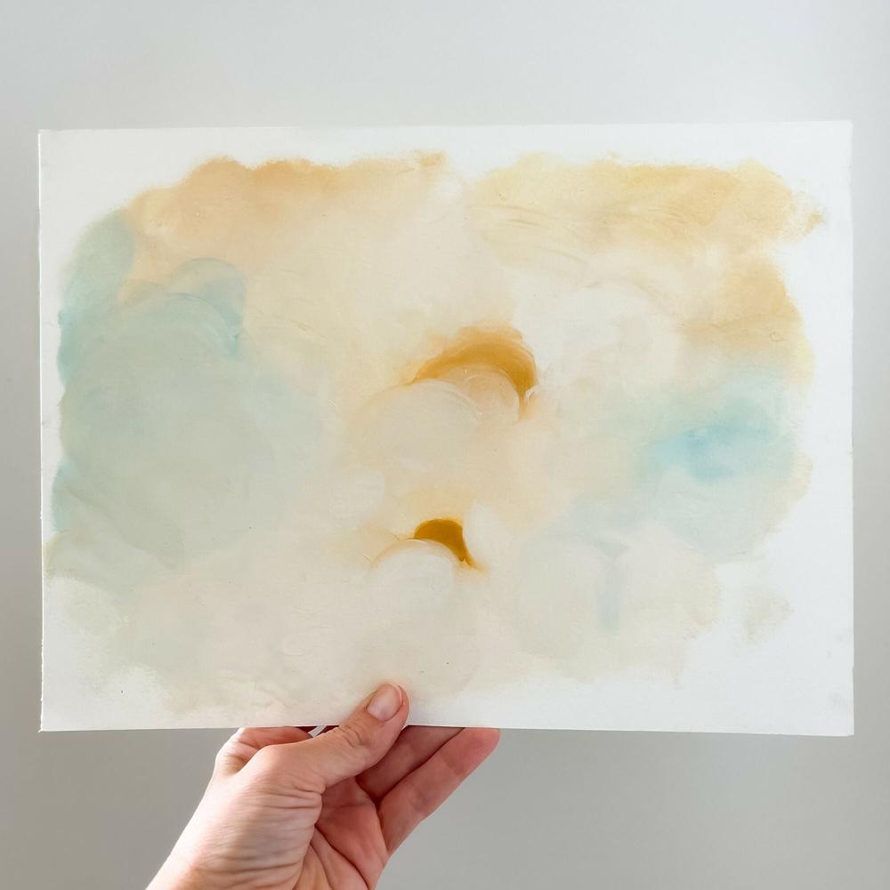 Soft Clouds , Original Artwork-by-Lucrecia Caporale-original art-Gioia