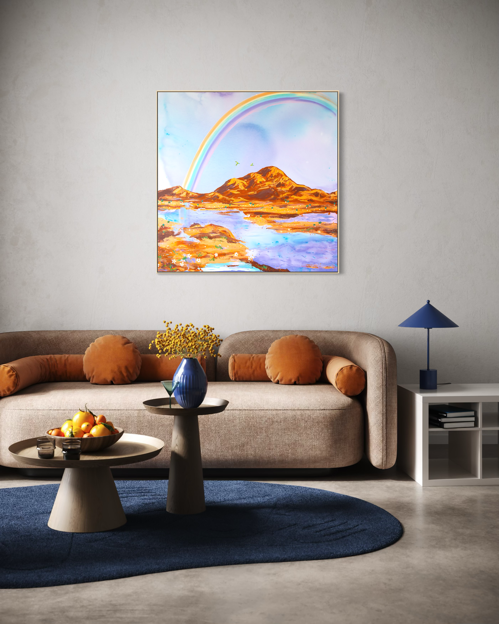 Somewhere Over The Rainbow , Original Artwork-by-Elle Pervez-original art-Gioia