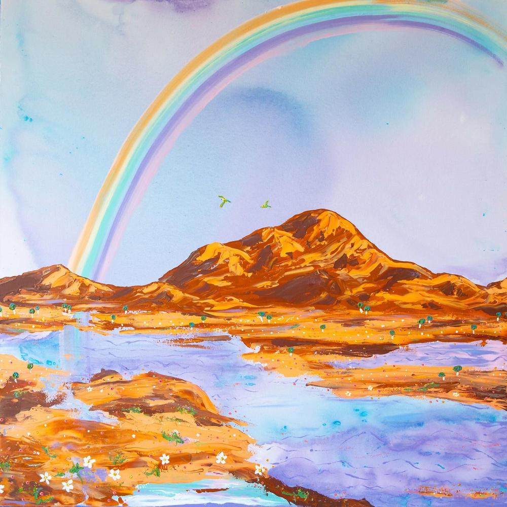 Somewhere Over The Rainbow , Original Artwork-by-Elle Pervez-original art-Gioia