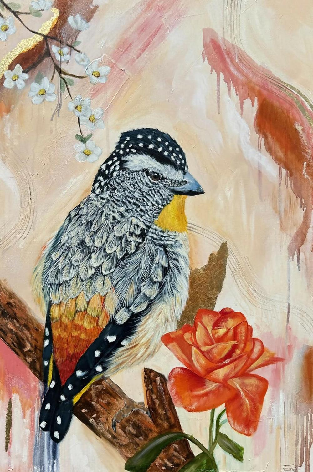Spotted Beauty, Original Hand-Painted Canvas By Emily Birdsey-by-Emily Birdsey Fine Art-original art-Gioia