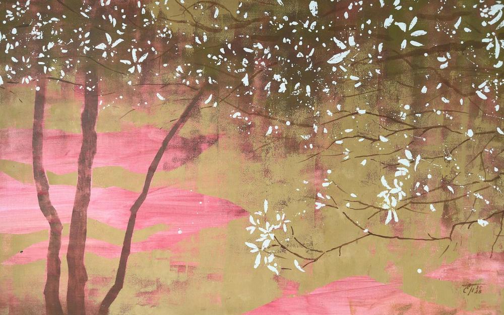 Spring Blossom, Original Hand-painted Canvas by Ekaterina Prisich-by-Ekaterina Prisich-original art-Gioia