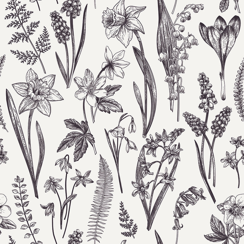 Spring Flowers, Style A, Wallpaper