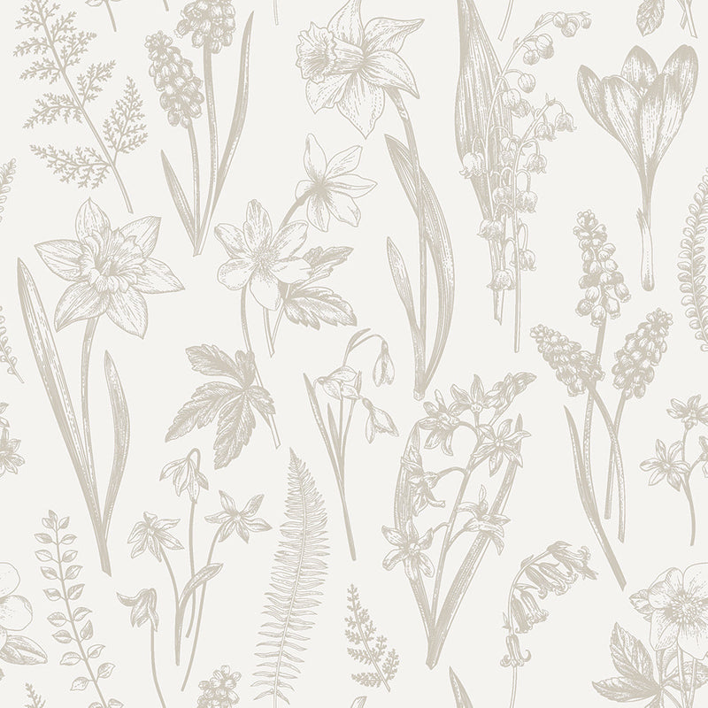 Spring Flowers, Style C, Wallpaper