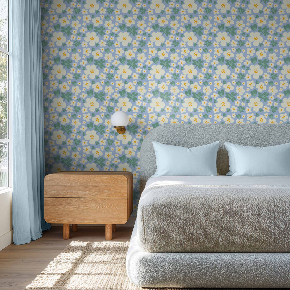Spring Meadow Pattern XIIIA-wallpaper-eco-friendly-easy-removal-Laura Marshall-5