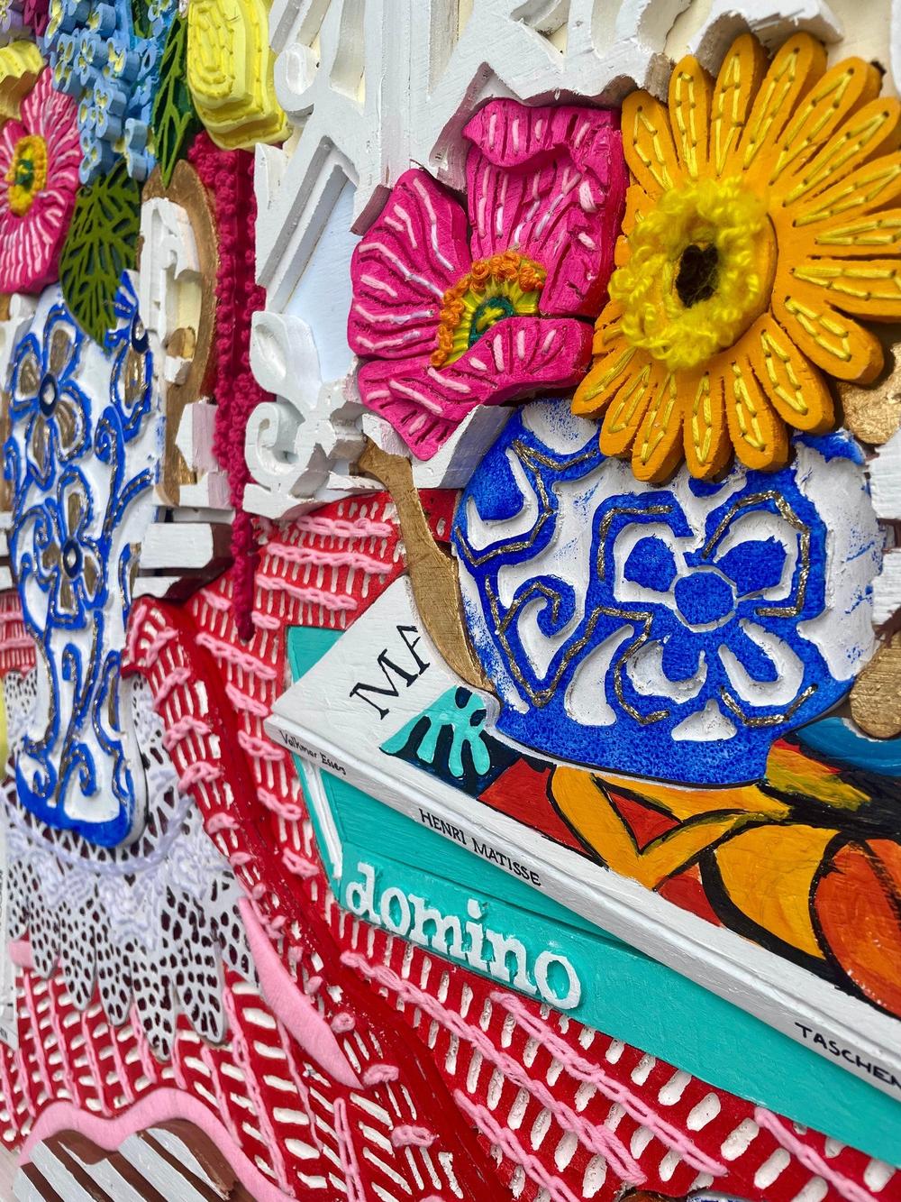 Springtime Medley, Original Mixed Media By Misha Harrison-by-Gioia Wall Art-original art-Gioia