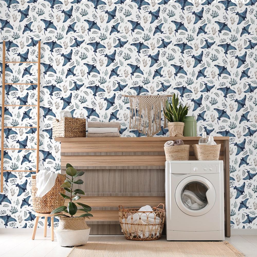 Stingrays-wallpaper-eco-friendly-easy-removal-Gioia Wall Art-2