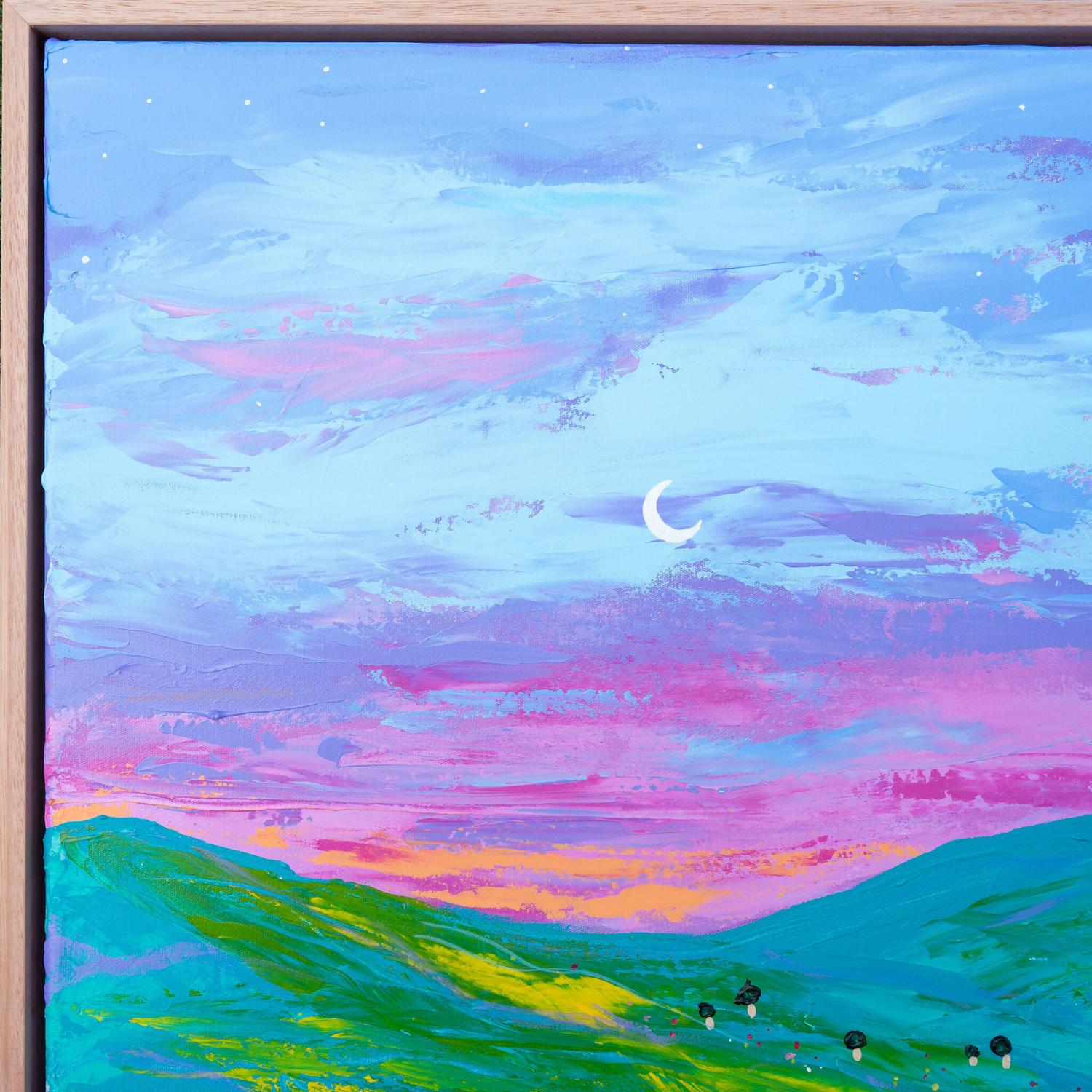 Strawberries On A Summer Evening, Original Hand-Painted Canvas By Elle Pervez-by-Elle Pervez-original art-Gioia