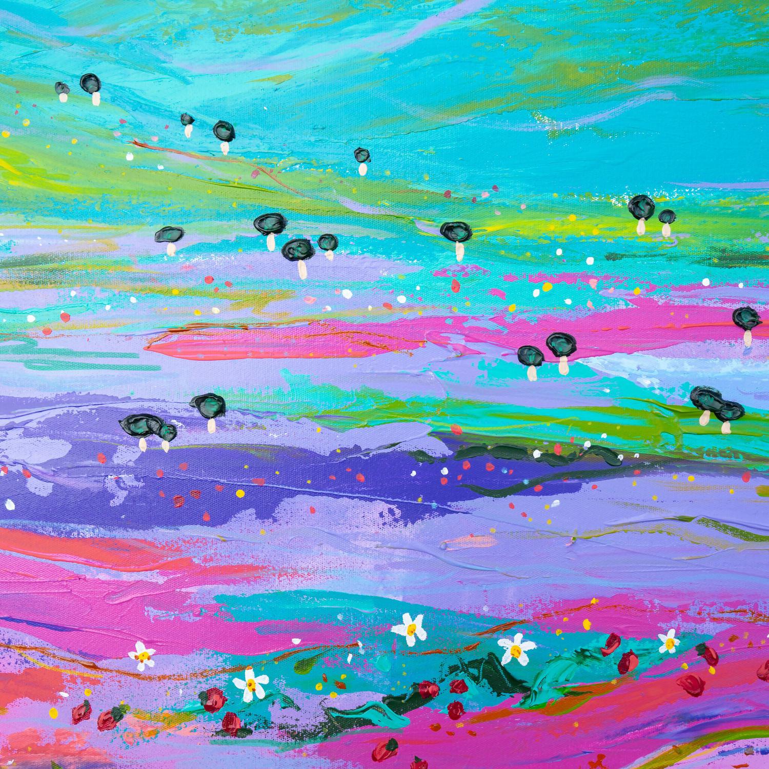 Strawberries On A Summer Evening, Original Hand-Painted Canvas By Elle Pervez-by-Elle Pervez-original art-Gioia