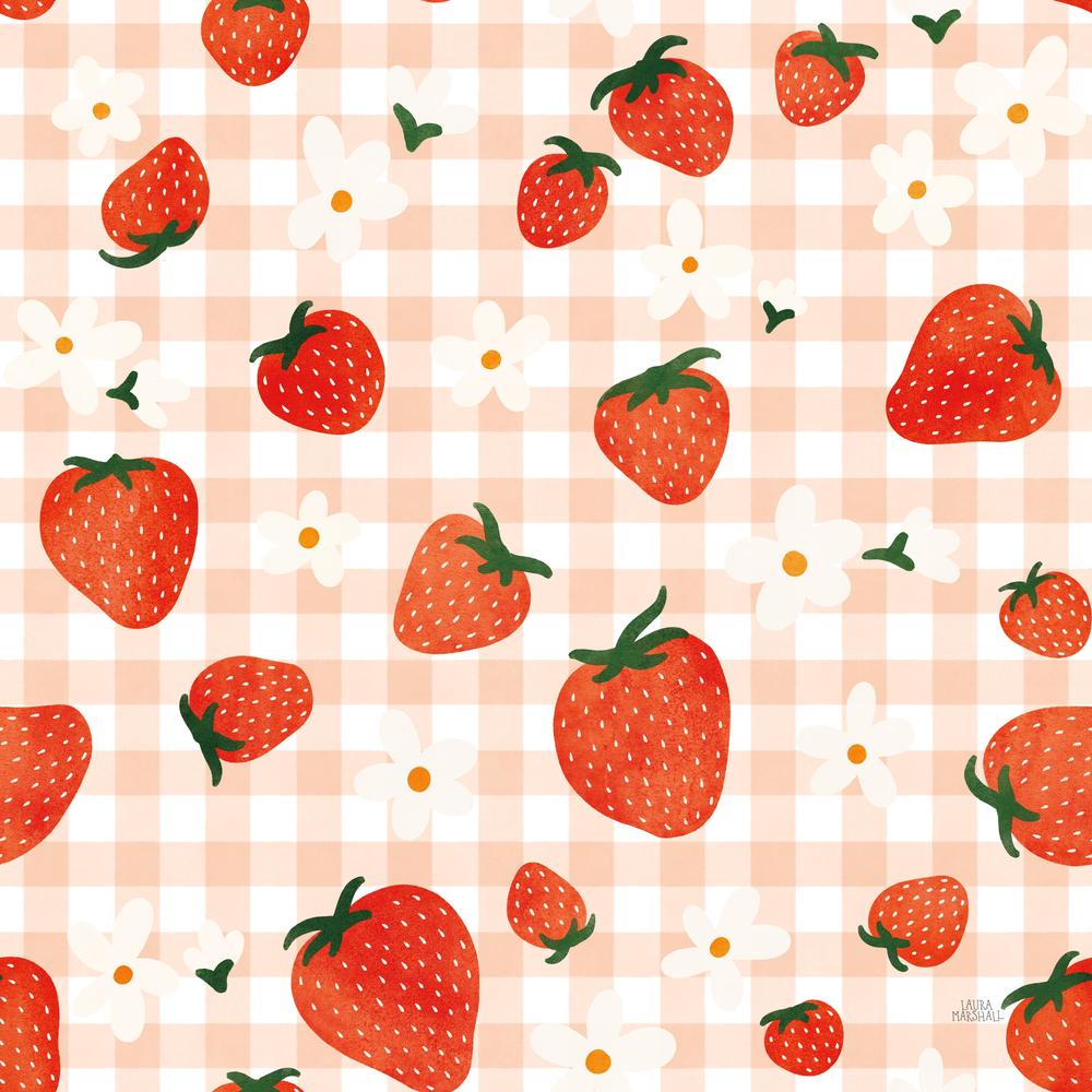 Strawberry Fields Pattern IIA-wallpaper-eco-friendly-easy-removal-Laura Marshall-1