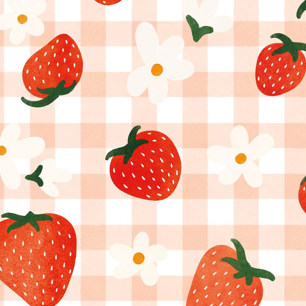 Strawberry Fields Pattern IIA-wallpaper-eco-friendly-easy-removal-Laura Marshall-3