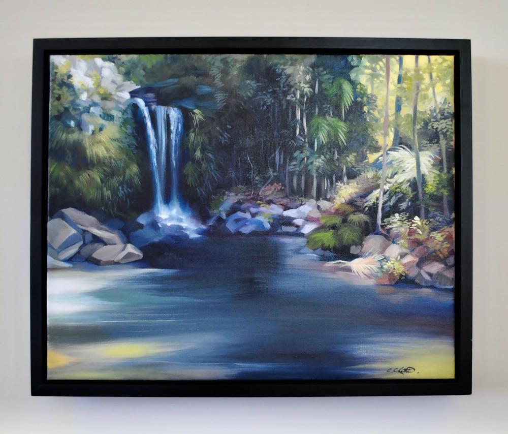 Summer Afternoon Curtis Falls-by-Carol Forbes Croad-original art-Gioia