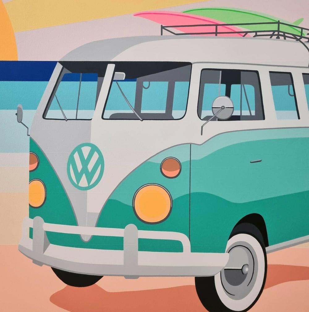Summer Cruisin' #3, Original Hand-Painted Canvas By Michelle Jirsensky-by-Michelle Jirsensky-original art-Gioia