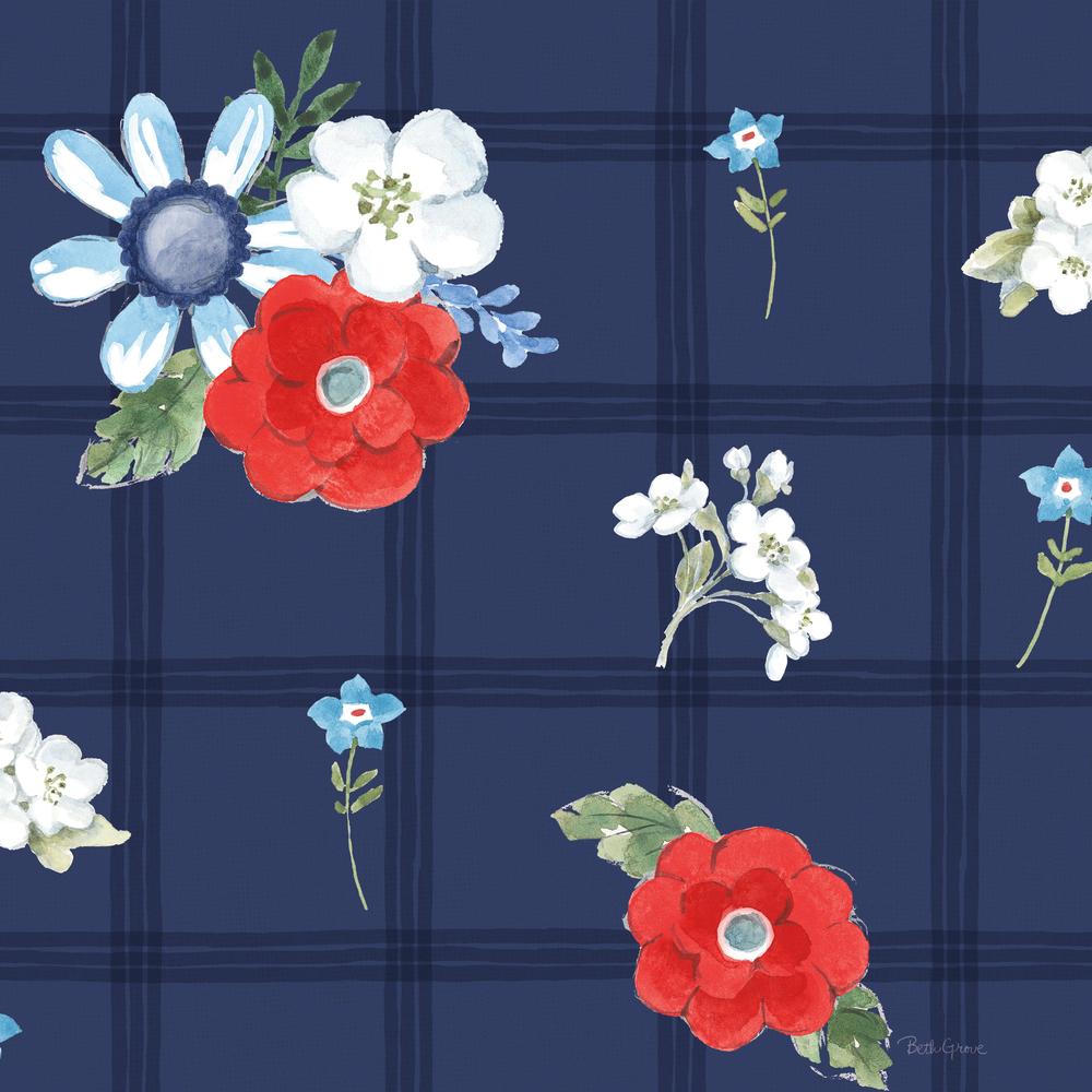 Summer Stems Pattern IIIB-wallpaper-eco-friendly-easy-removal-Beth Grove-1