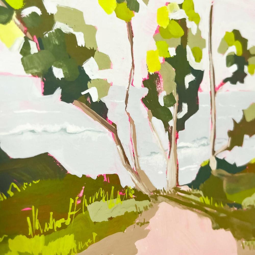 Summer Walk Original Painting-by-Lucrecia Caporale-original art-Gioia