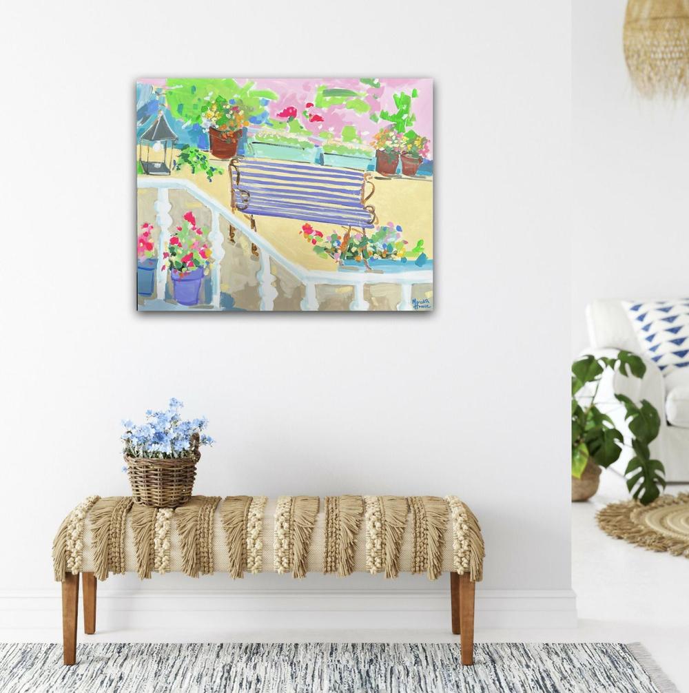 Summer in Llandudno. Original hand-painted artwork by Meredith Howse.-by-Meredith Howse-original art-Gioia