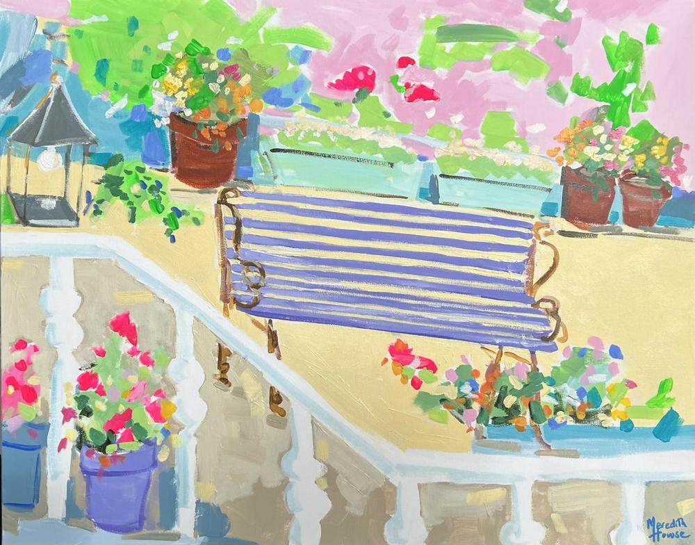 Summer in Llandudno. Original hand-painted artwork by Meredith Howse.-by-Meredith Howse-original art-Gioia