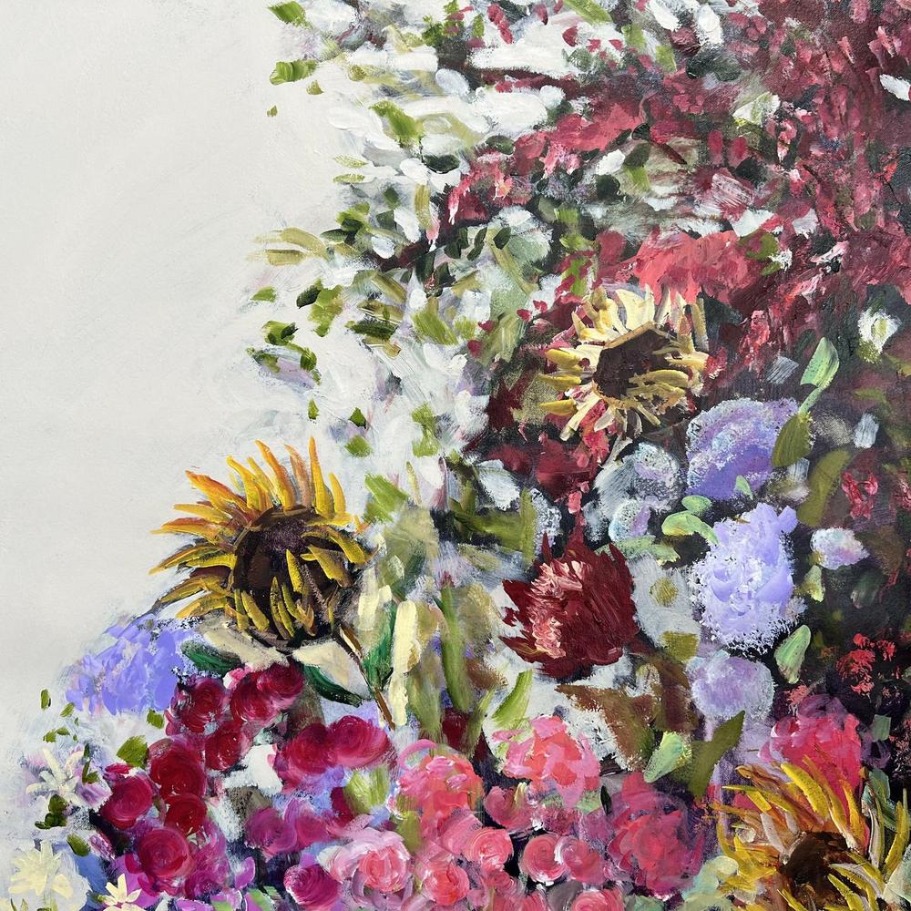 Sunflower Vintage. Original hand-painted artwork by Meredith Howse.-by-Meredith Howse-original art-Gioia