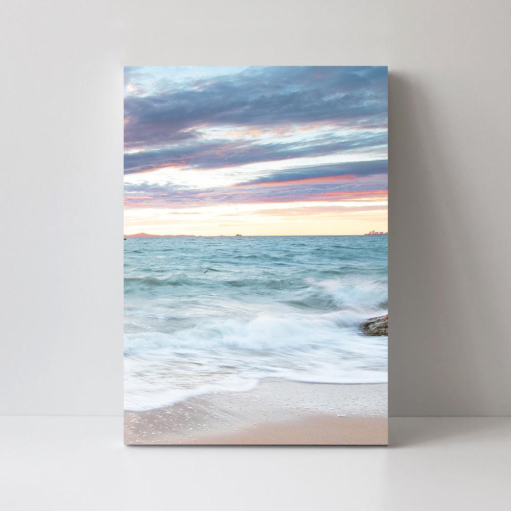Sunrise By The Ocean, Ocean And Beach Landscape, Set Of 3-by-Gioia Wall Art-wall art print