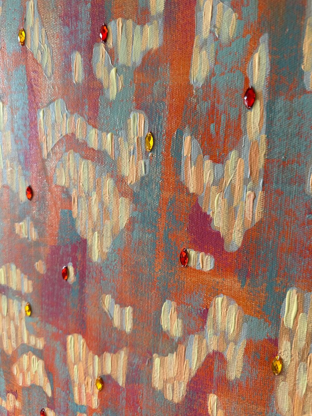 Sunset Radiance Through the Pines - Original Painting-by-Ekaterina Prisich-original art-Gioia