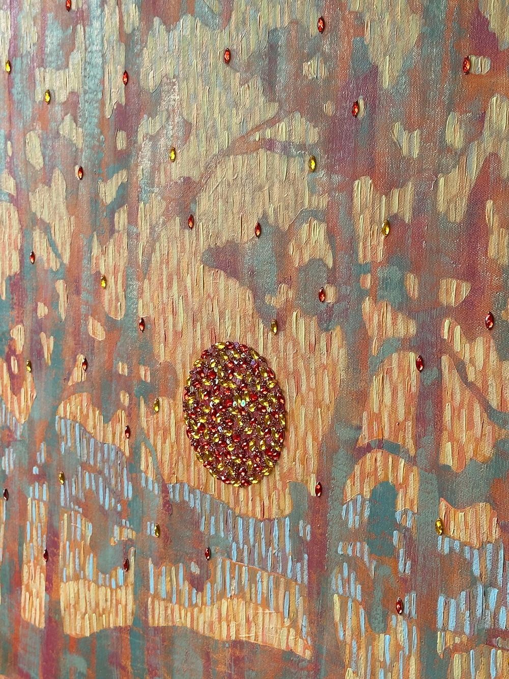 Sunset Radiance Through the Pines - Original Painting-by-Ekaterina Prisich-original art-Gioia