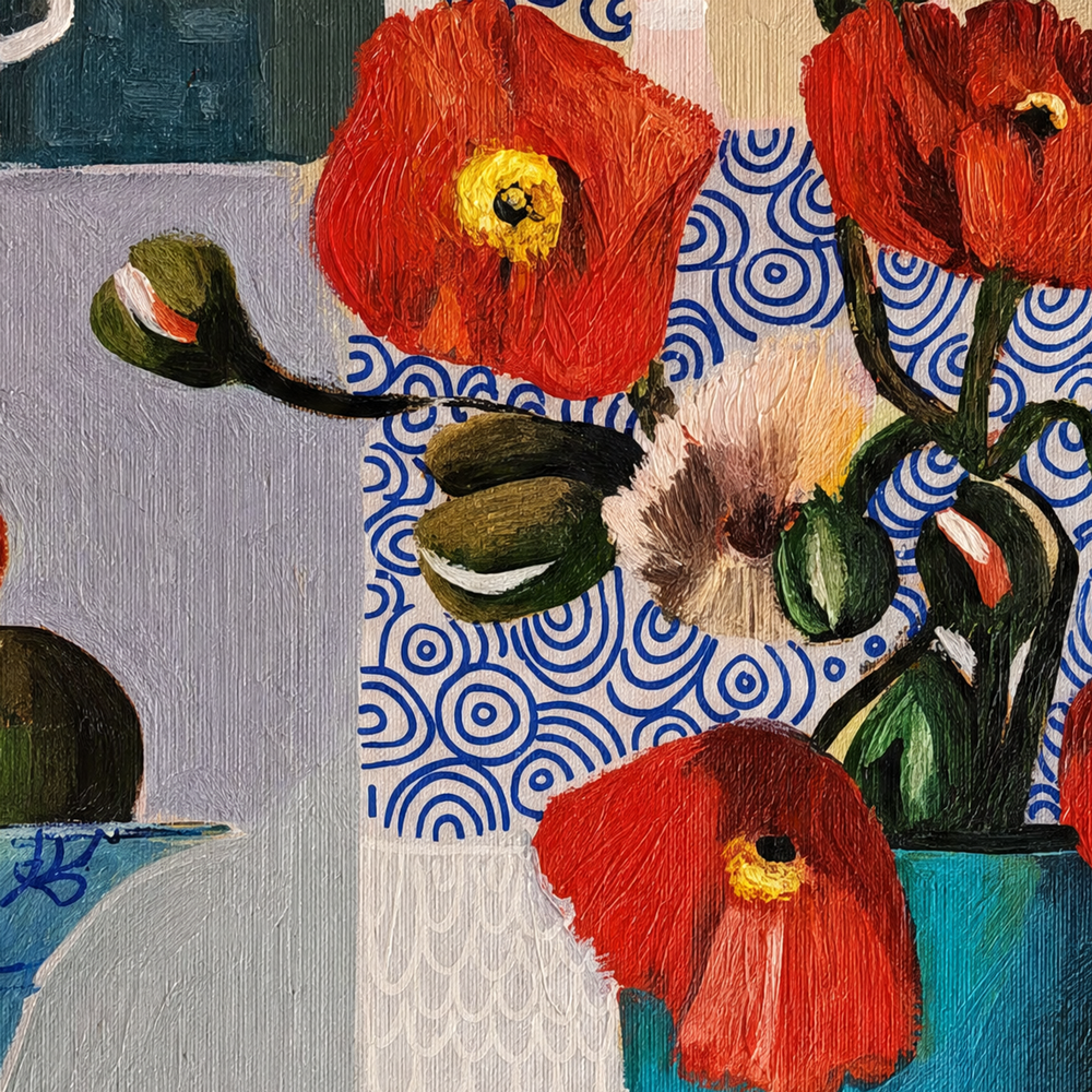 Poppies with Fruit