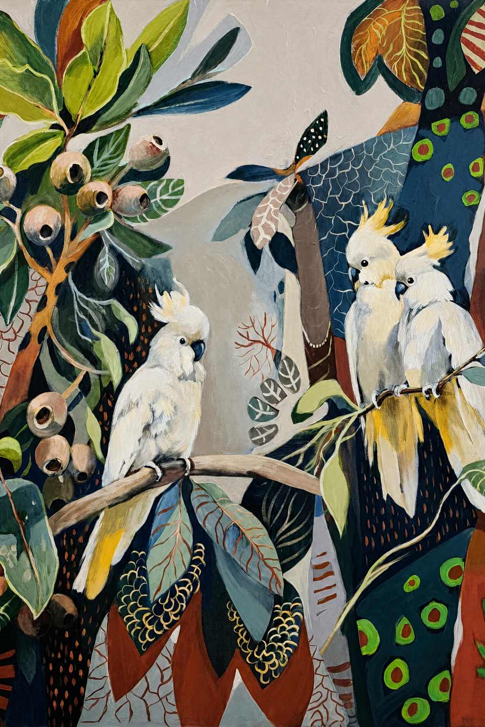 A Trio of Cockatoos