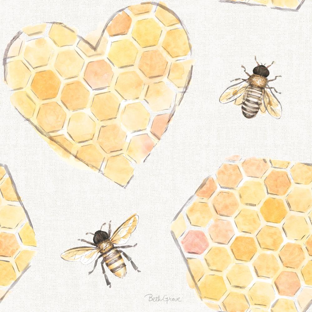 Sweet Honey Pattern III-wallpaper-eco-friendly-easy-removal-Beth Grove-1