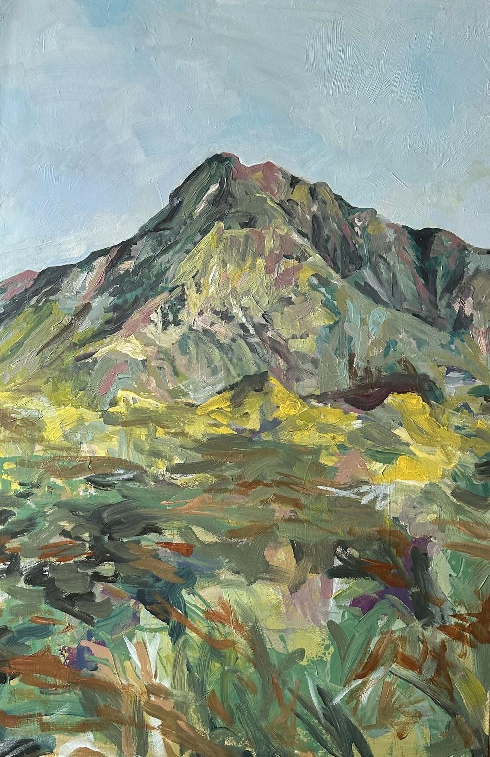 Tai Tung Mount, Original Hand-Painted Canvas By Alice Kwan , By Alice Kwan-by-Alice Kwan-original art-Gioia