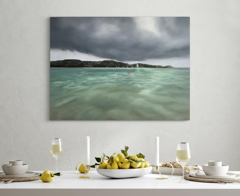 Tempest on the horizon-by-Annie Hawkins Art-original art-Gioia