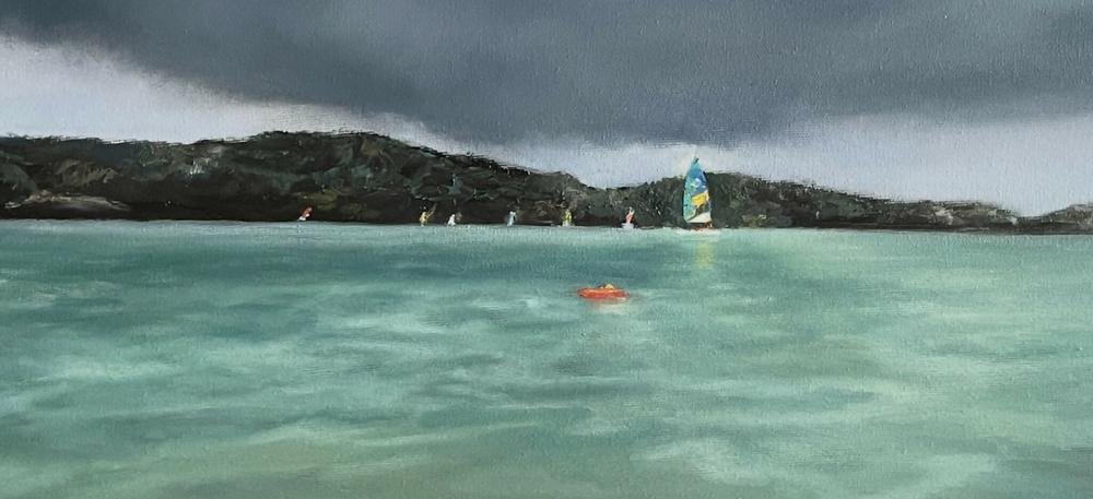 Tempest on the horizon-by-Annie Hawkins Art-original art-Gioia