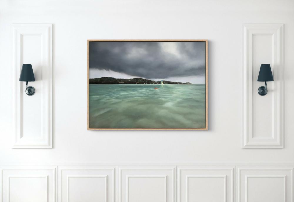 Tempest on the horizon-by-Annie Hawkins Art-original art-Gioia