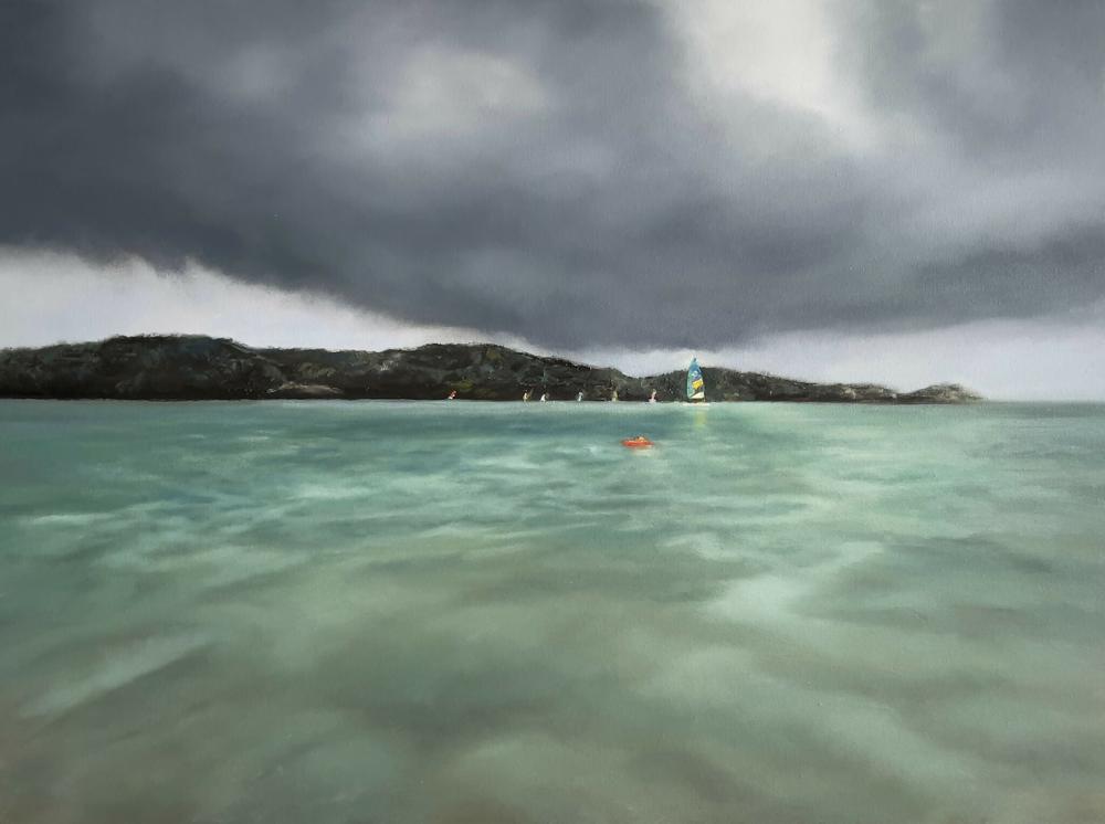 Tempest on the horizon-by-Annie Hawkins Art-original art-Gioia