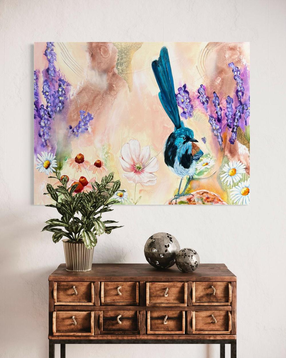 The Fairy Garden, Original Hand-Painted Canvas By Emily Birdsey-by-Emily Birdsey-original art-Gioia