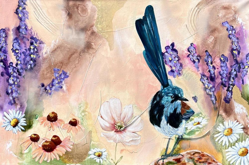 The Fairy Garden, Original Hand-Painted Canvas By Emily Birdsey-by-Emily Birdsey-original art-Gioia