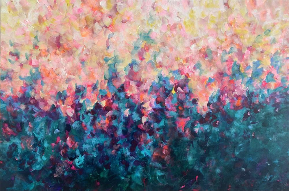 The Garden Breathes Love , Original Artwork-by-Katherine Spiller-original art-Gioia