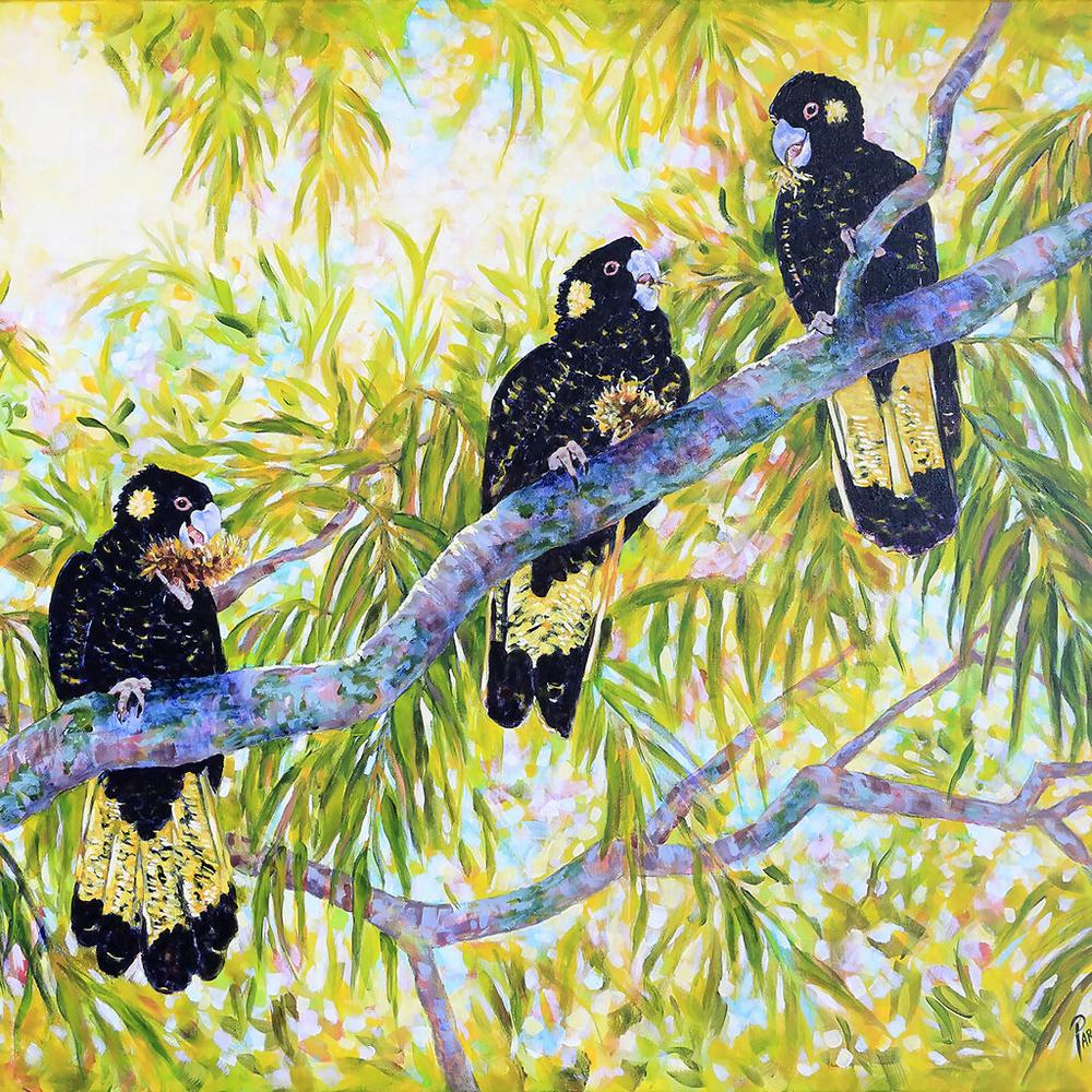 The Joy of Stolen Banksias-by-Judi Parkinson-original art-Gioia