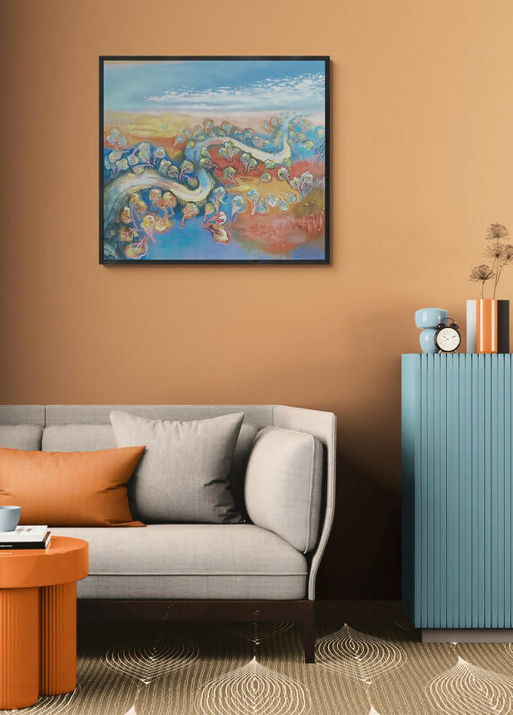 The River of Life Meandering-by-Astrid Dahl Original Art-original art-Gioia