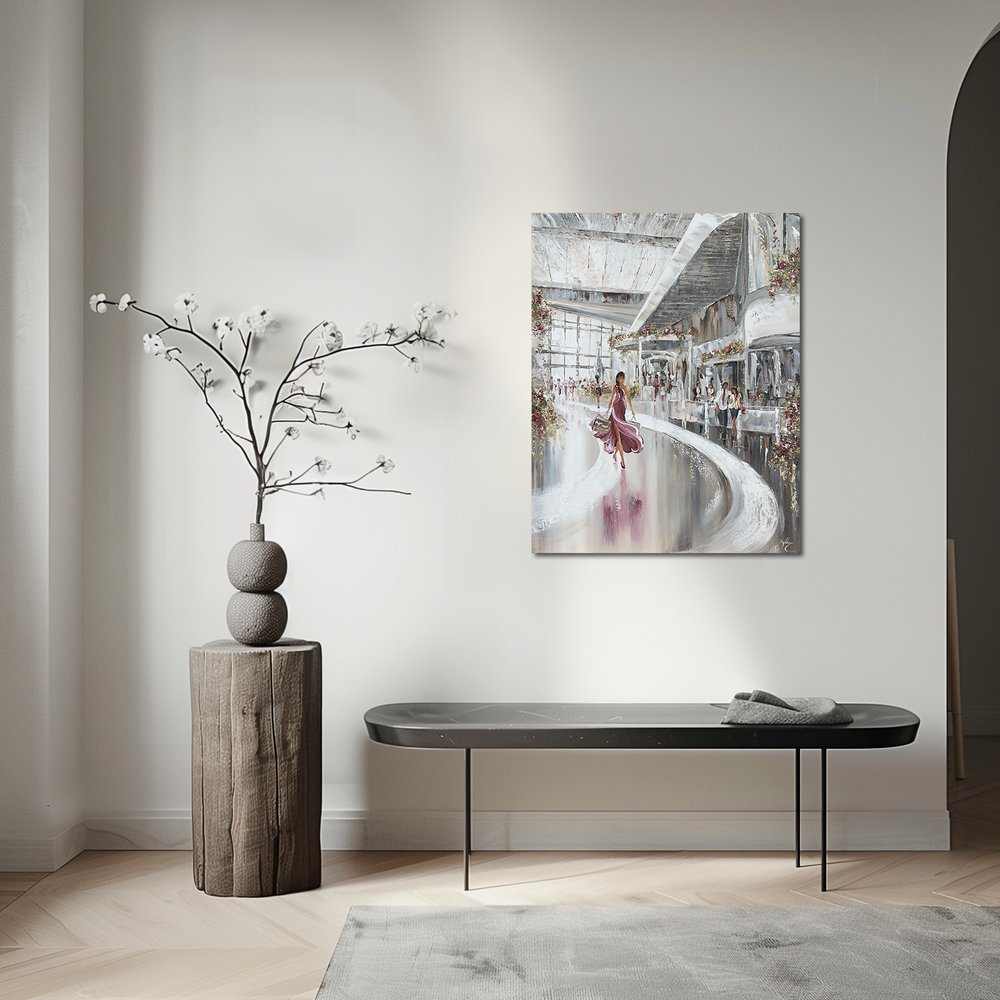 The Social Quarter, Chadstone, Original Hand-Painted Canvas By Isabella Karolewicz-by-Isabella Karolewicz-original art-Gioia